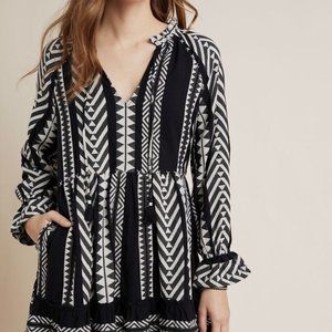 LEAVING POSHMARK Anthropologie Dominique Tunic Dress Sz M Maeve Tribal Print